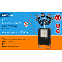 Професионален LED прожектор IK06 IP66  220V-240V AC 90° 50W 5000K SMD 2835