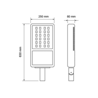 LED тяло за улично осветление IP66  100-240V 120° 30W 4200K CREE XT-E