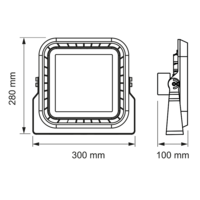Професионален LED прожектор димиращ 1-10V DC IP66  220V-240V AC 85°/150° 100W 5000K SMD 3030