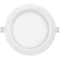 LED панел за вграждане кръг бяла рамка топла  110-265V 120° 6W 2700K SMD 2835