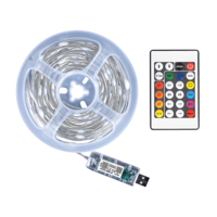 LED USB амбиент осветление IP65 RGB 20м  5V DC  1W/m RGB SMD 3939
