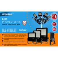 Професионален LED прожектор IP66 IK06  220V-240V AC 90° 200W 5000K SMD 2835