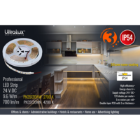 Професионална LED лента неутрално бяла 5м IP54  24V DC 120° 9.6W/m 4200K SMD 3528