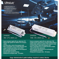 Захранващ авариен модул за LED осветление с батериен блок Ni-Cd 12V 2500mAh  190-270V AC  10W