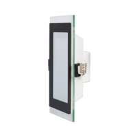 LED стъклен панел квадрат IP44 черен ринг  220V-240V AC 120° 6W 4200K SMD 2835