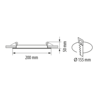 LED стъклен панел кръг IP44  220V-240V AC 120° 18W 4200K SMD 2835