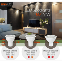 LED луничка димираща Gu10 220V-240V AC 60° 7W 2700K SMD 2835