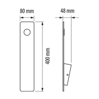 LED тяло с индиректна светлина, 5W, 2700K  за стена бяла