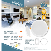 LED панел за вграждане кръг IP54  220V-240V AC 120° 5W 3000K/4000K/6500K SMD 2835