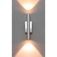 LED осветително тяло, 2x3W  за стена сатиниран никел