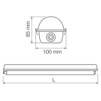 LED индустриално осв. тяло PC  220V-240V AC 120° 22W 4000K SMD 2835