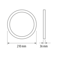 Рамка за открит монтаж на панел 12W LPRB1227, LPRB1242  220V-240V AC