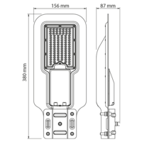 LED тяло за улично осветление IP66  220V-240V AC 140°x90° 13W 4200K SMD 3030