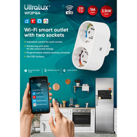 WiFi Smart контакт, двоен, 16А  220V-240V AC  3500W