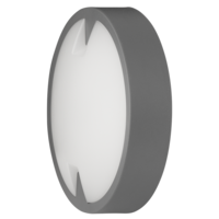 LED IP65 12W  плафониера сив Кръг