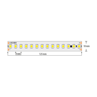 Професионална LED лента топло бяла 10m IP20  48V DC 120° 7W/m 2700K SMD 3528