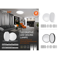 LED CCT плафониера черна 18W IP20 кръг  плафониера черна Кръг