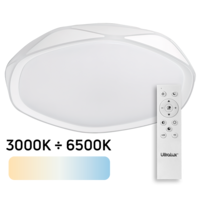 LED димираща CCT плафониера с дистанционно управление бяла 72W max IP20 кръг   бяла Кръг