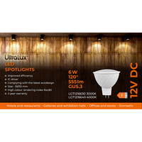 LED луничка Gu5.3 12V DC 120° 6W 4000K SMD 2835
