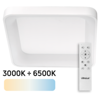 LED димираща CCT плафониера с дистанционно управление 72Wmax IP20 квадрат E14 плафониера бяла Квадрат