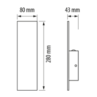 LED тяло с индиректна светлина, 3W, 4200K  за стена бяла