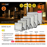 LED SLIM прожектор неутрална IP65  220V-240V AC 90° 100W 5000K SMD 2835