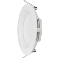 LED панел за вграждане кръг бяла рамка топла  110-265V 120° 6W 2700K SMD 2835