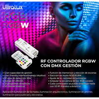 DMX512 RF контролер за RGBW LED осветление IP20  5-24V DC