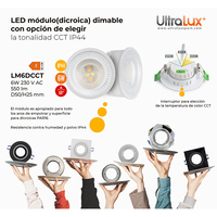 LED димиращ модул IP44  220V-240V AC  6W 3000K/4000K/6500K SMD 2835