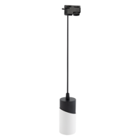 Тяло за релсов монтаж, висящо, двупроводно, черно-бял Gu10 220V-240V AC  10W max