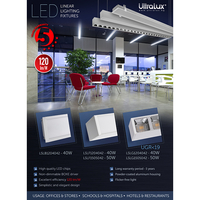 LED линейно осв.тяло, бяло, 1.5м, IP20  220V-240V AC 100° 50W 4200K SMD 2835