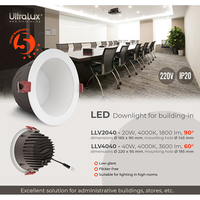 LED луна за вграждане 90° IP20  220V-240V AC 90° 20W 4000K SMD 2835