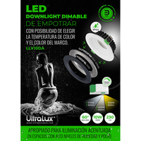 LED димираща луна за вграждане CCT IP44  220V-240V AC 60° 10W 3000/4000/5700K SMD 2835
