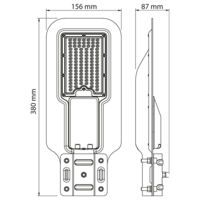 LED тяло за улично осветление IP66  220V-240V AC 140°x90° 20W 4200K SMD 3030