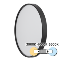 LED CCT плафониера черна 12W IP20 кръг  плафониера черна Кръг