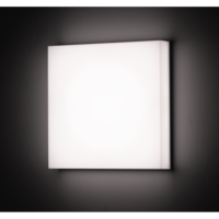 LED плафониера със сменяема мощност и цветна температура, 18/24/30W, 3000/4000/5000K, IP54, IK08,   бяла Квадрат