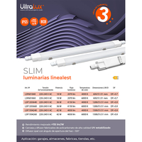 LED Slim линейно тяло 1.2м IK08 IP65  220V-240V AC 120° 36W 6000K SMD 2835