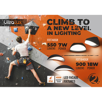 LED фасадно осветително тяло 7W, 4000K, IP54   сив
