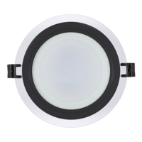 LED стъклен панел кръг IP44 черен ринг  220V-240V AC 120° 12W 4200K SMD 2835
