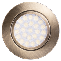 Мини LED луна за вграждане неутрална сатиниран месинг IP44  220V-240V AC 60° 4W 4200K SMD 2835