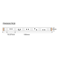 Професионална LED лента RGB 5м IP67  24V DC 120° 14.4W/m RGB SMD 4040