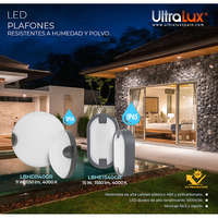 LED IP54 11W  плафониера сив Кръг