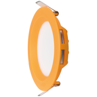 LED панел за вграждане кръг оранжева рамка неутрална  110-265V 120° 6W 4200K SMD 2835