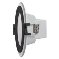 LED стъклен панел кръг IP44 черен ринг  220V-240V AC 120° 6W 4200K SMD 2835