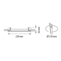 LED панел за вграждане кръг  220V-240V AC 120° 18W 4200K SMD 2835