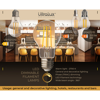 LED димиращ filament конус E14 220V-240V AC 360° 4W 2700K Filament