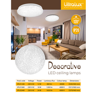 LED 12W 4000K 220-240V AC IP20 декоративна  плафониера  Кръг