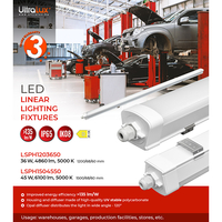 LED Slim линейно тяло 1.2м IK08 IP65  220V-240V AC 120° 36W 5000K SMD 2835