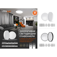 LED CCT плафониера бяла 12W IP20 кръг  плафониера бяла Кръг