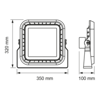 Професионален LED прожектор димиращ 1-10V DC IP66  220V-240V AC 60° 150W 5000K SMD 3030